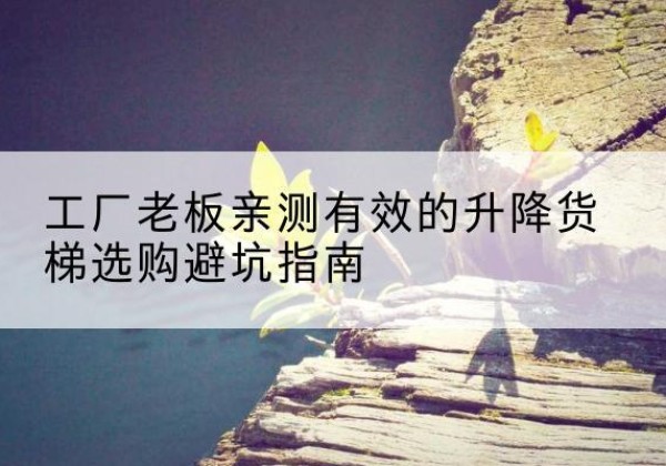 矿区升降货梯怎么选-工厂老板亲测有效的升降货梯选购避坑指南